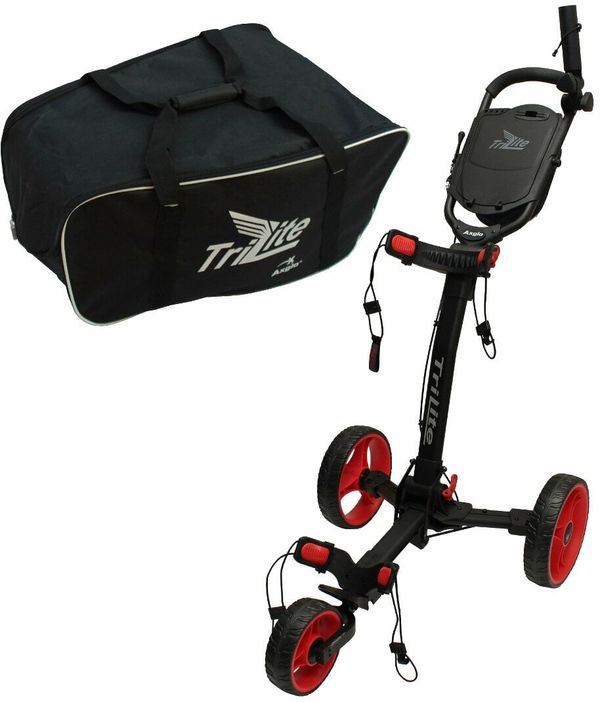 Axglo Axglo TriLite SET Black/Red Ročni voziček za golf