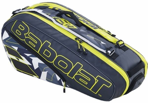 Babolat Babolat Pure Aero RH X 6 Grey/Yellow/White Teniška torba