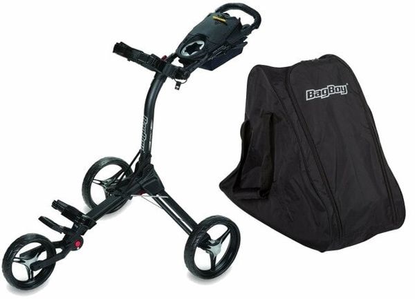 BagBoy BagBoy Compact C3 SET Black/Black Ročni voziček za golf