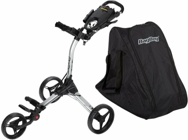 BagBoy BagBoy Compact C3 SET Silver/Black Ročni voziček za golf