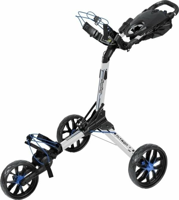 BagBoy BagBoy Nitron Golf Trolley White/Cobalt Ročni voziček za golf