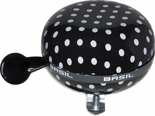 Basil Basil Polkadot Black/White 80 mm Kolesarski zvonček