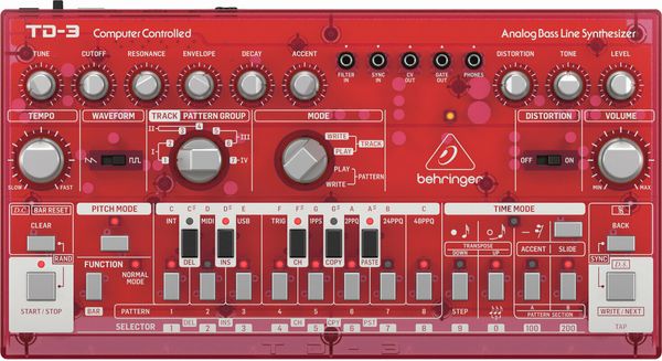 Behringer Behringer TD-3 Transparent Red