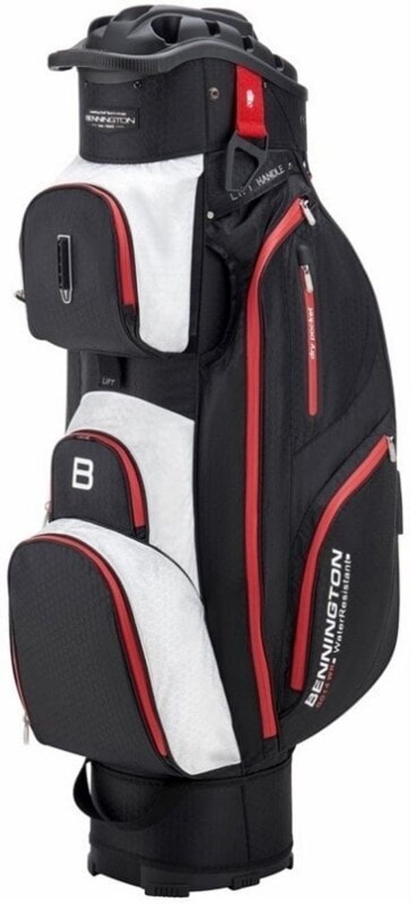 Bennington Bennington QO 14 Water Resistant Black/White/Red Golf torba Cart Bag