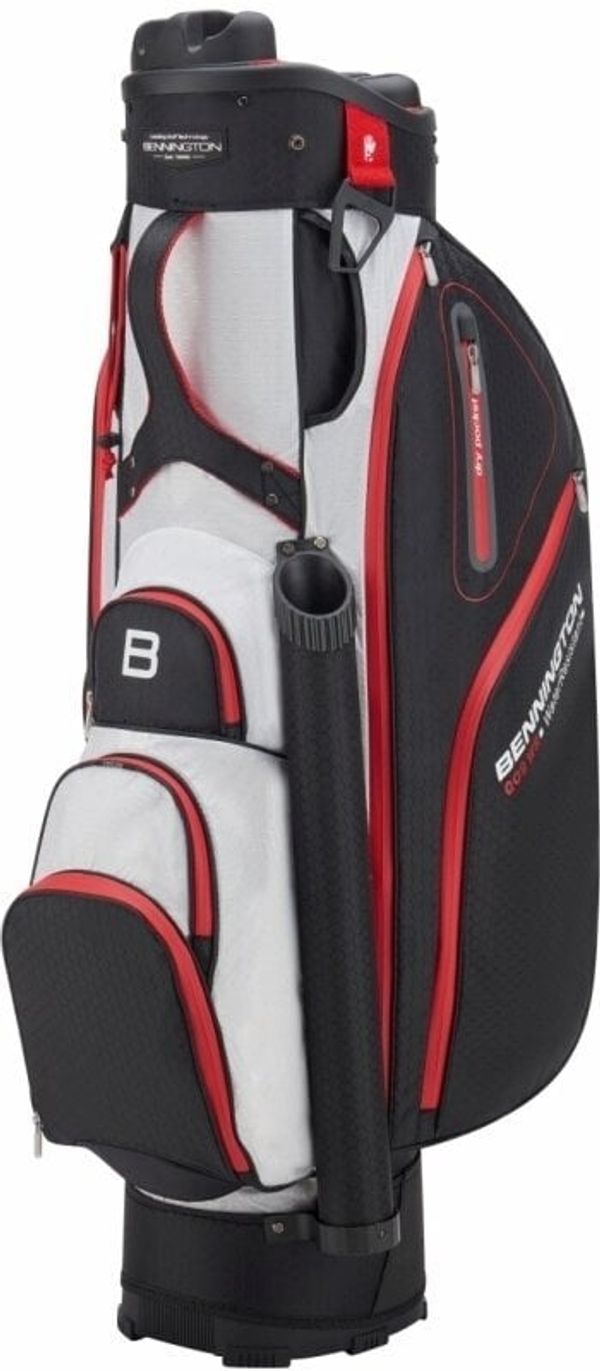 Bennington Bennington QO 9 Water Resistant Black/White/Red Golf torba Cart Bag
