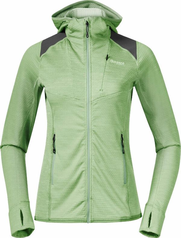 Bergans Bergans Rabot Active Mid Hood Jacket Women Light Jade Green M Pulover na prostem