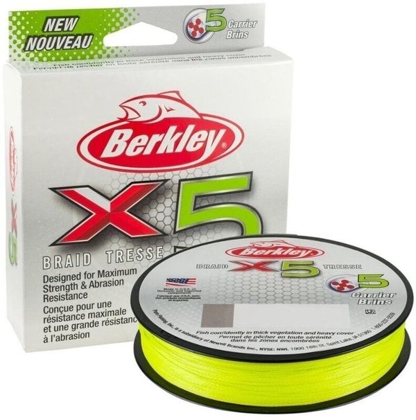 Berkley Berkley x5 Braid Flame Green 0,25 mm 27,0 kg 300 m Vrvica