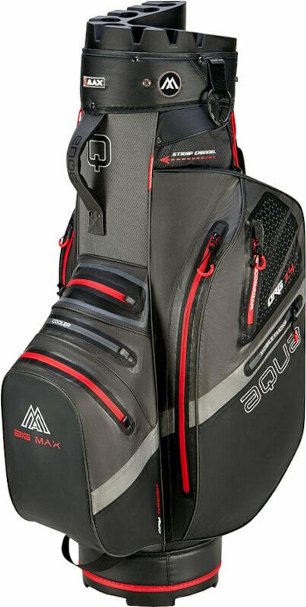 Big Max Big Max Aqua Silencio 4 Organizer Charcoal/Black/Red Golf torba Cart Bag