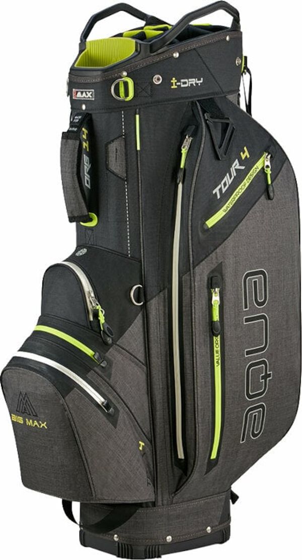 Big Max Big Max Aqua Tour 4 Black/Storm Charcoal/Lime Golf torba Cart Bag