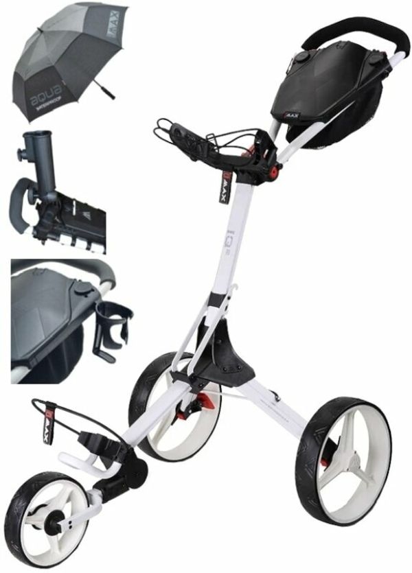 Big Max Big Max IQ² Deluxe SET White Ročni voziček za golf