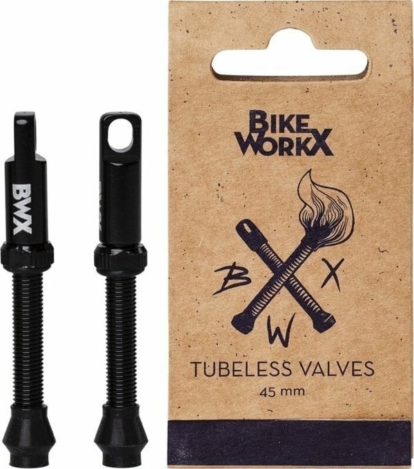 BikeWorkX BikeWorkX BWX Tubeless Valves 15.0 Black 45.0 Ventil