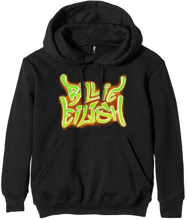 Billie Eilish Billie Eilish Kapuco Airbrush Flames Blohsh Black M