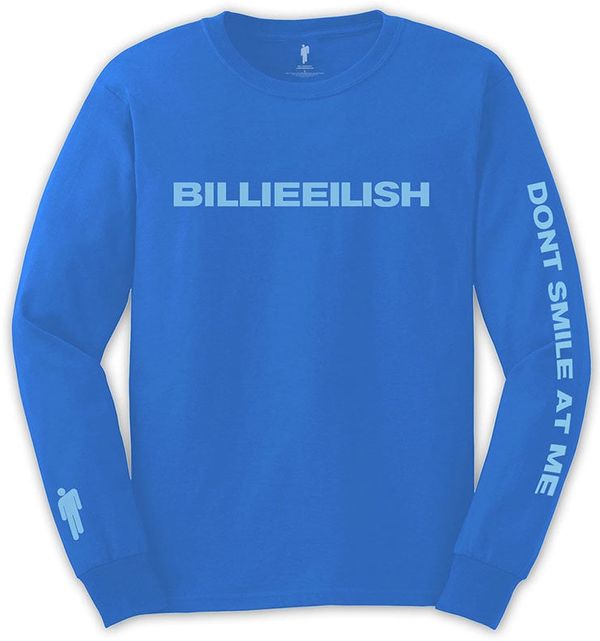 Billie Eilish Billie Eilish Majica Smile Unisex Mid Blue 2XL