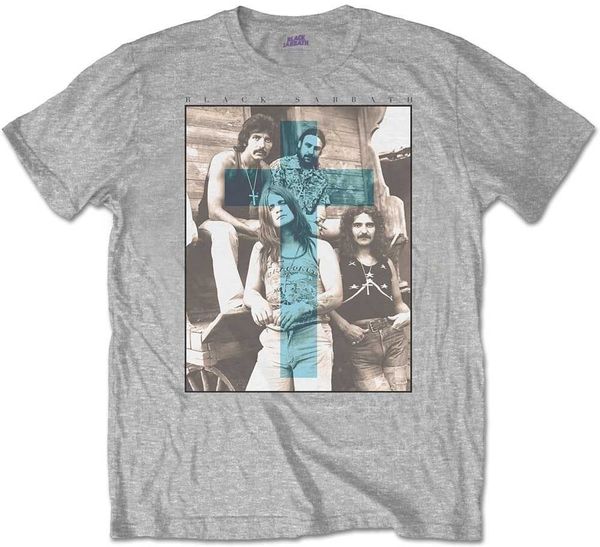 Black Sabbath Black Sabbath Majica Blue Cross Unisex Grey L