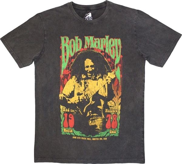 Bob Marley Bob Marley Majica 1978 Stone Wash Unisex Charcoal Grey L