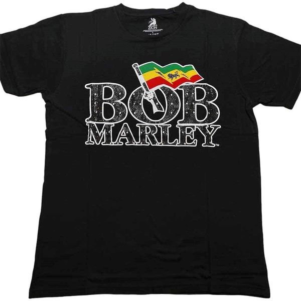 Bob Marley Bob Marley Majica Flag Logo Unisex Black S