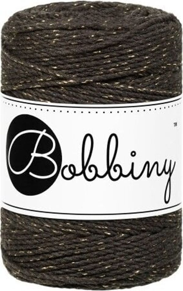 Bobbiny Bobbiny 3PLY Macrame Rope 1,5 mm 100 m Golden Espresso Vrvica