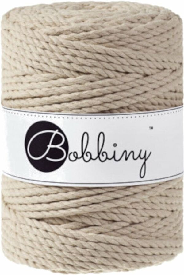 Bobbiny Bobbiny 3PLY Macrame Rope 5 mm 100 m Beige Vrvica