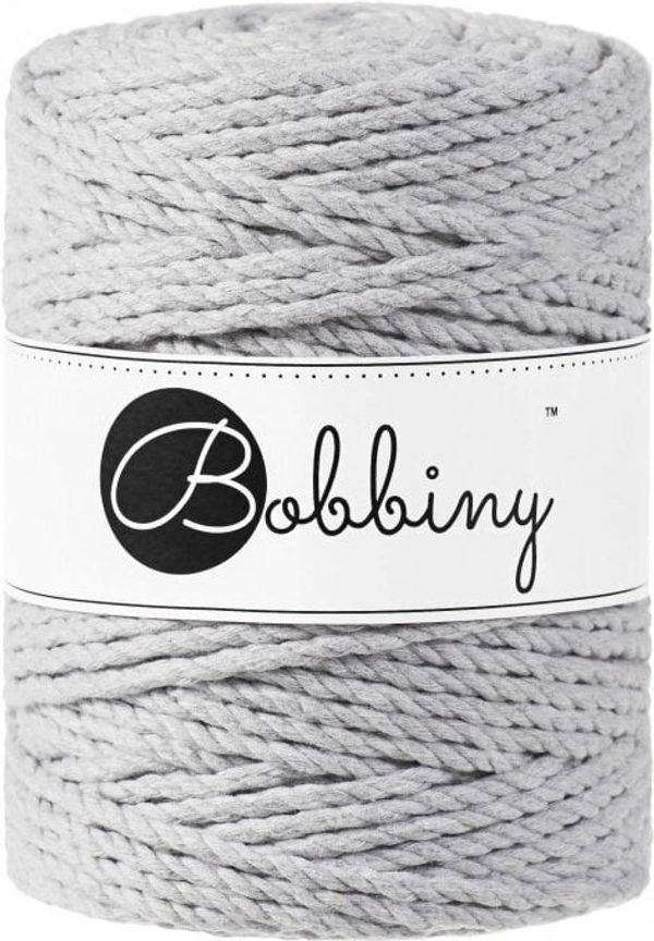 Bobbiny Bobbiny 3PLY Macrame Rope 5 mm 100 m Light Grey Vrvica