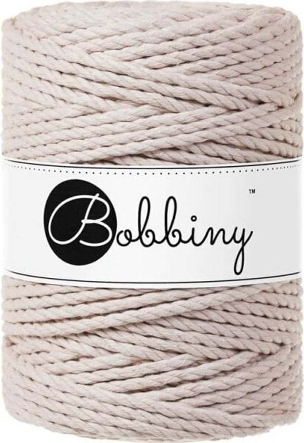 Bobbiny Bobbiny 3PLY Macrame Rope 5 mm 100 m Nude Vrvica