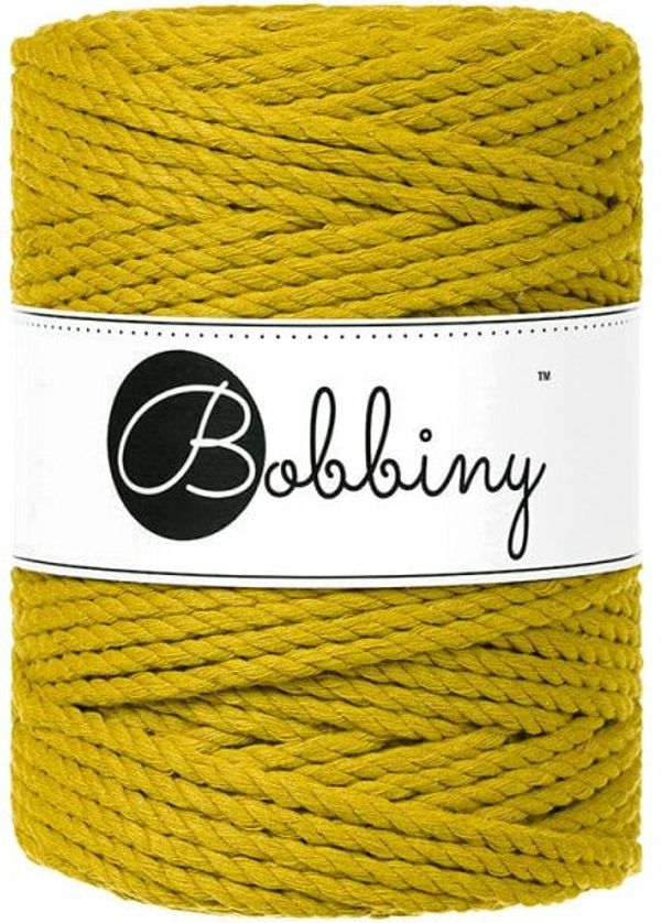 Bobbiny Bobbiny 3PLY Macrame Rope 5 mm 100 m Spicy Yellow Vrvica