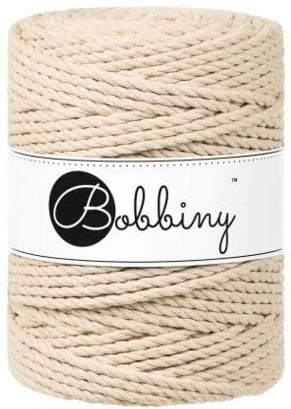 Bobbiny Bobbiny 3PLY Macrame Rope 5 mm 100 m Warm Beige Vrvica