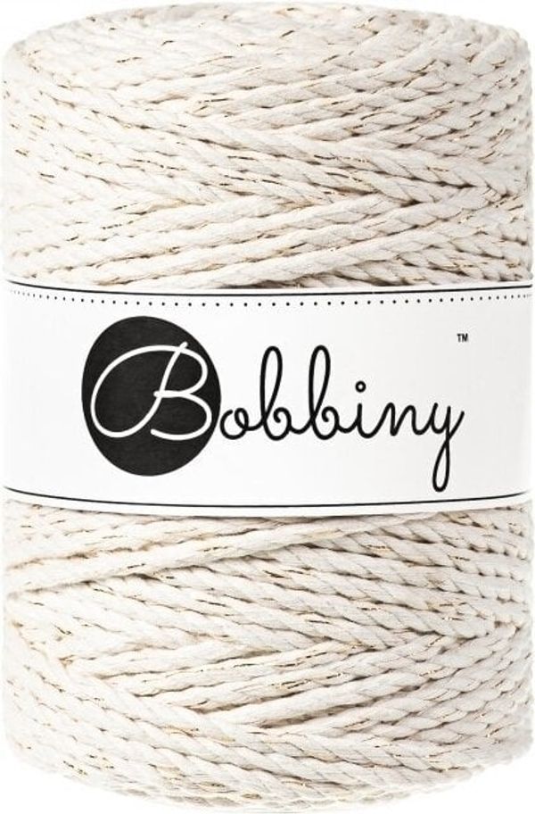 Bobbiny Bobbiny 3PLY Macrame Rope 5 mm Golden Natural Vrvica