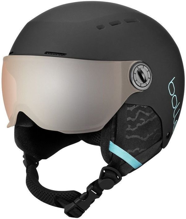 Bollé Bollé Quiz Visor Junior Ski Helmet Matte Black/Blue S (52-55 cm) Smučarska čelada