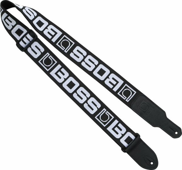 Boss Boss BSM-20-BW Tekstilni kitarski pas Black with White Logo