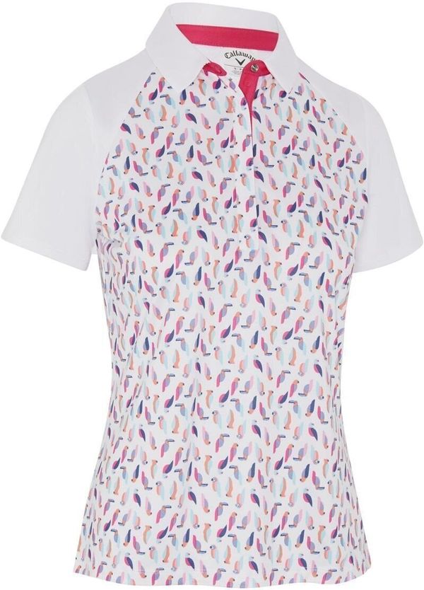Callaway Callaway Birdie/Eagle Printed Short Sleeve Womens Polo Brilliant White XL