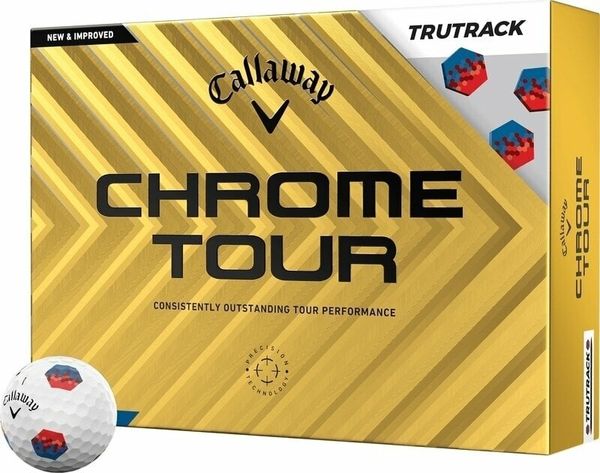 Callaway Callaway Chrome Tour White Golf Balls Red/Blue TruTrack