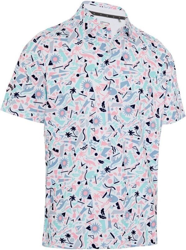 Callaway Callaway Florida Abstract Geo Mens Polo Bright White M