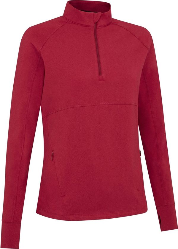 Callaway Callaway Lightweight Knit Heathered 1/4 Zip Top Red Heather S