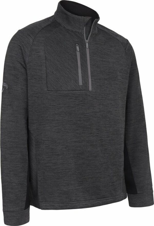 Callaway Callaway Mens Heather Stripe Fleece Black Heather S