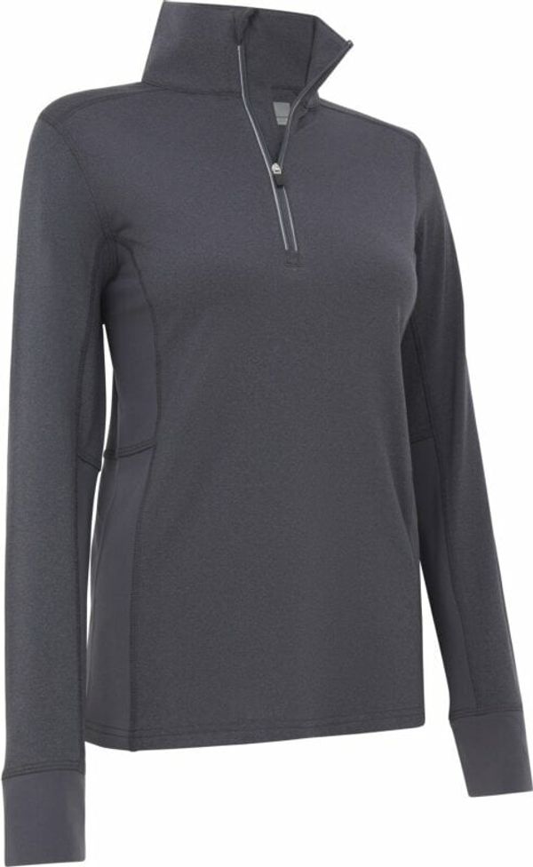 Callaway Callaway Space Dye Heather Aquapel Thermal 1/4 Zip Ebony Heather L Pulover