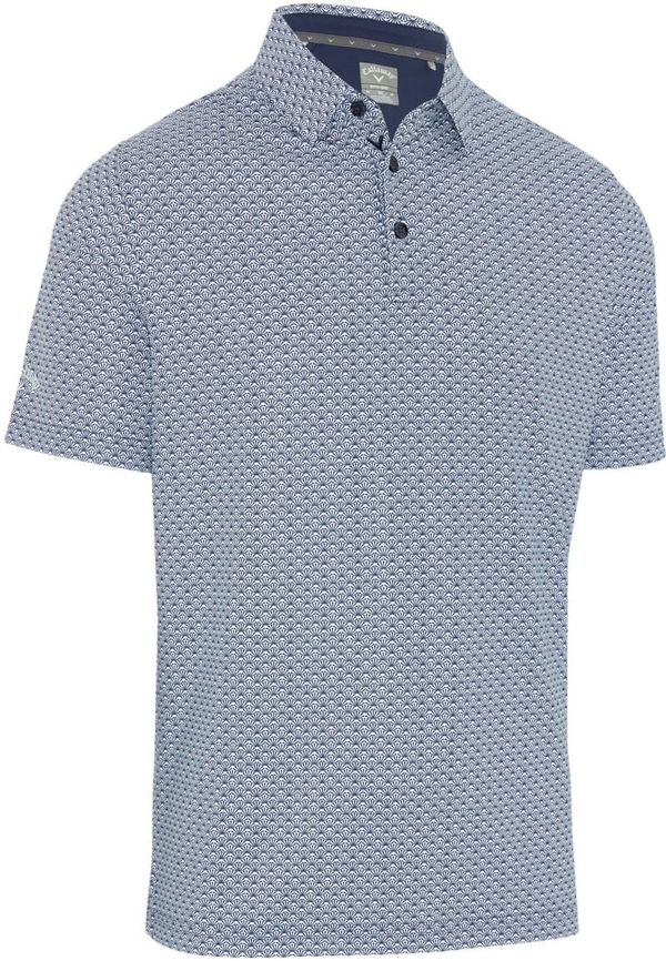 Callaway Callaway Tee Allover Print Mens Polo Peacoat M