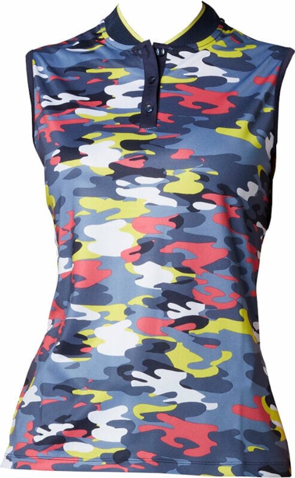 Callaway Callaway Womens Sleeveless Multi-Colour Camo Peacoat XS Polo majice