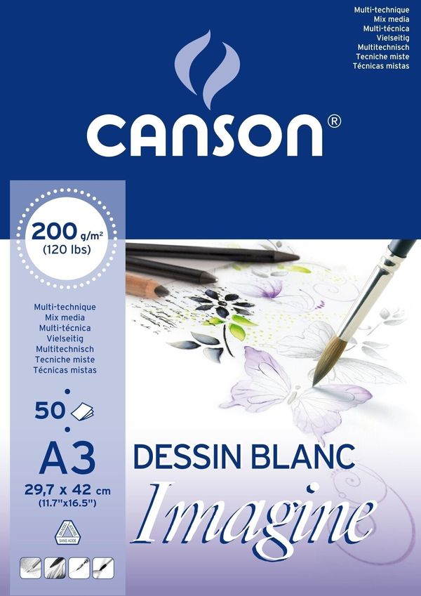 Canson Canson Pad Imagine Skicirka A3 200 g White