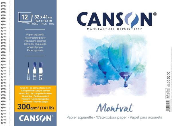 Canson Canson Sp Montval Cold Pressed Skicirka 41 x 32 cm 300 g Natural White