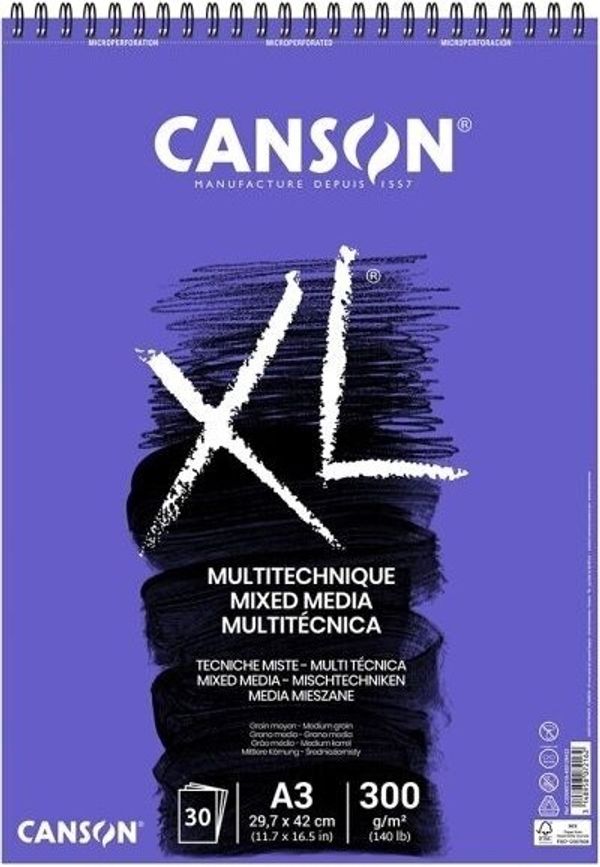 Canson Canson Sp XL Mixed Media Textured Skicirka A3 300 g