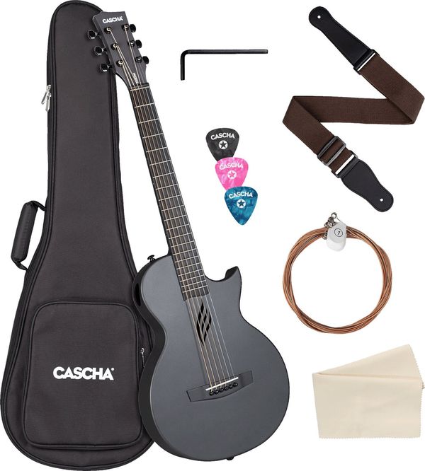 Cascha Cascha Carbon Fibre Acoustic Guitar Black Matte