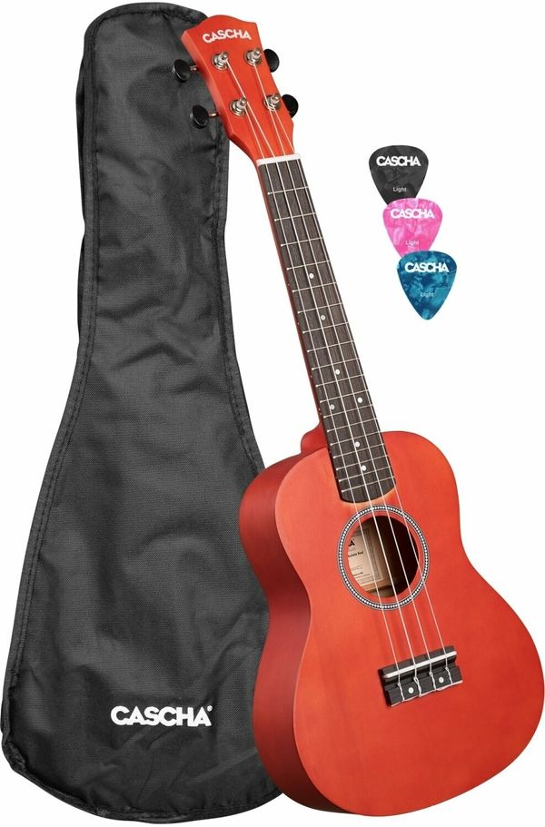 Cascha Cascha CUC102 Linden Koncertne ukulele Red