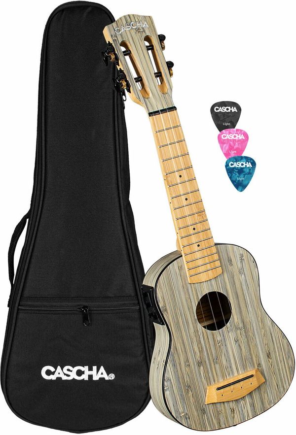 Cascha Cascha HH 2315E Bamboo Soprano ukulele Graphite