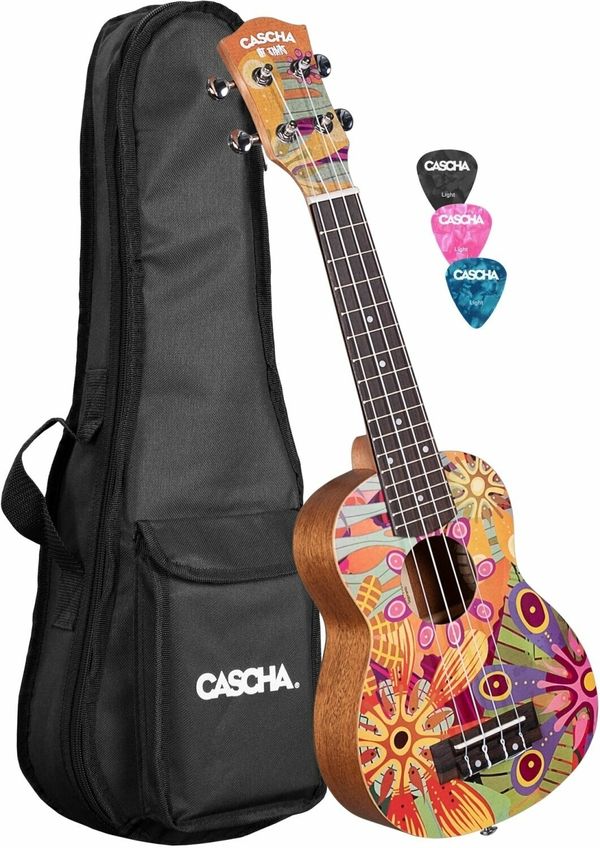 Cascha Cascha HH 2603 Art Series Soprano ukulele Flowers