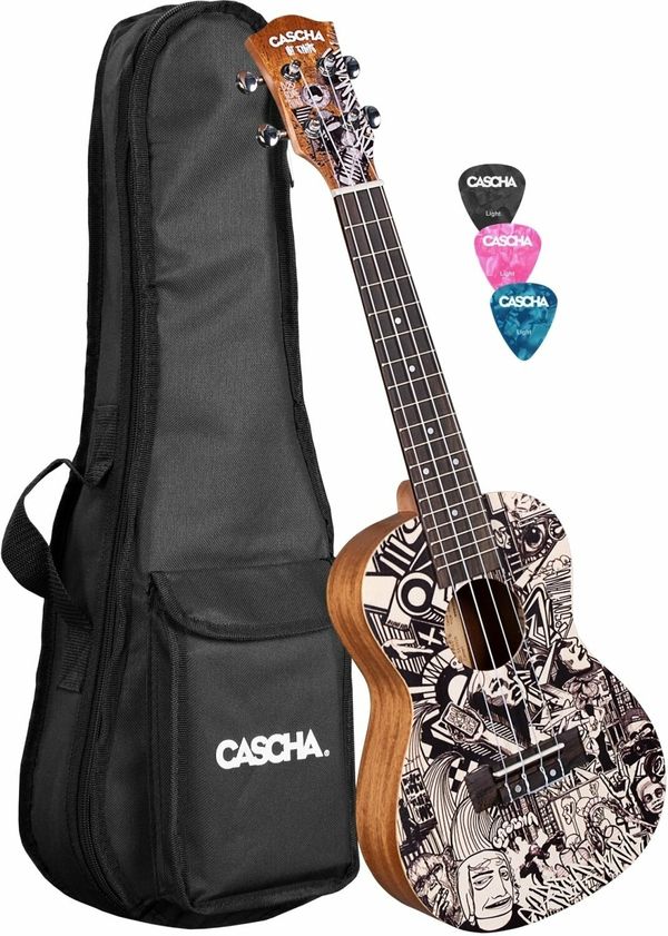 Cascha Cascha HH 2605 Art Series Koncertne ukulele Sketch