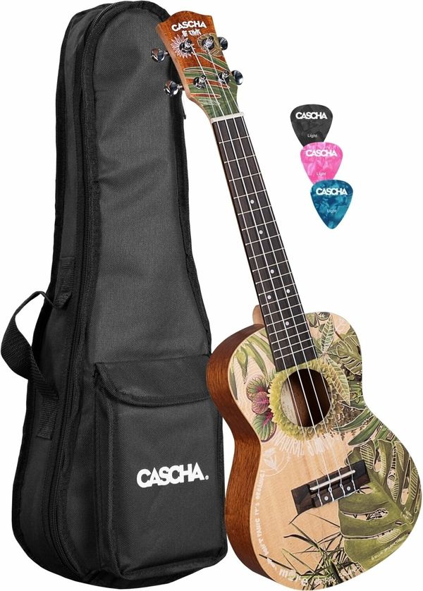 Cascha Cascha HH 2606 Art Series Koncertne ukulele Leafy