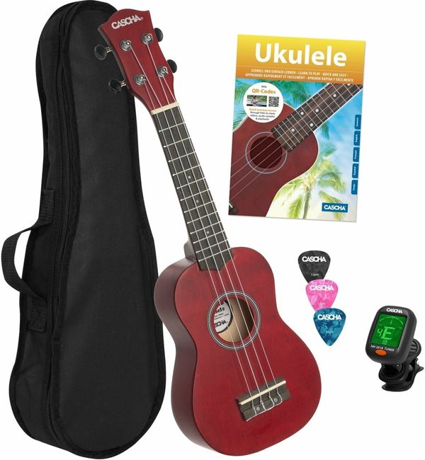 Cascha Cascha HH 3970 Soprano ukulele Red