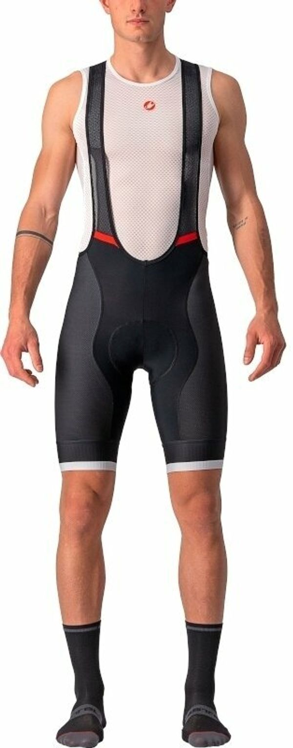 Castelli Castelli Competizione Kit Bibshort Black/Silver Gray 3XL Kolesarske hlače