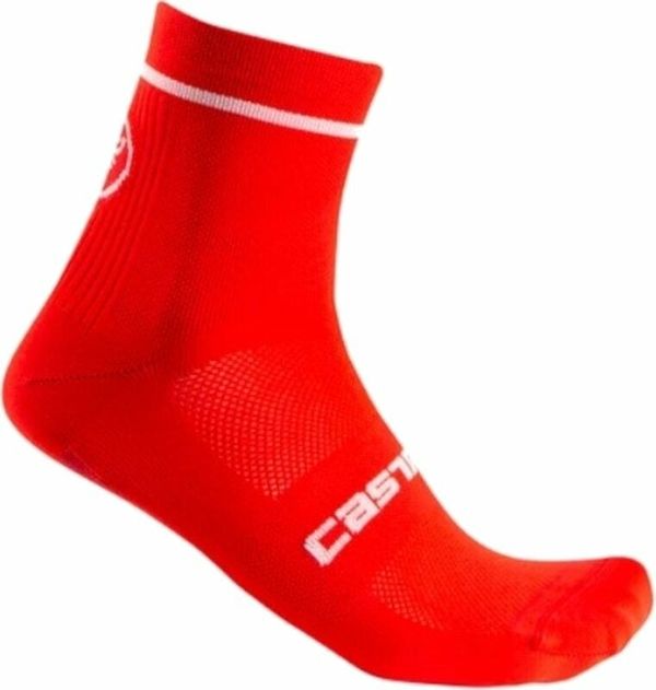 Castelli Castelli Entrata 9 Sock Red L/XL Kolesarske nogavice