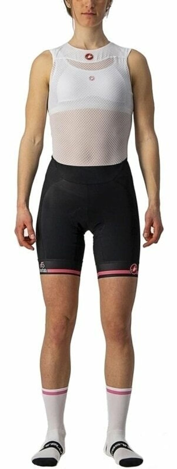 Castelli Castelli Giro Velocissima Short Nero/Rosa Giro L Kolesarske hlače